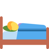 Person in Bed on Twitter Twemoji 2.6