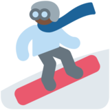Snowboarder: Dark Skin Tone on Twitter Twemoji 2.6