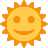 Sun with Face on Twitter Twemoji 2.6