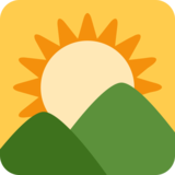 Sunrise Over Mountains on Twitter Twemoji 2.6