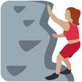 Woman Climbing: Medium Skin Tone on Twitter Twemoji 2.6