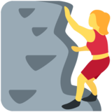Woman Climbing on Twitter Twemoji 2.6