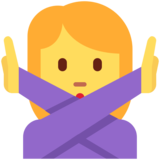 Woman Gesturing No on Twitter Twemoji 2.6