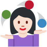 Woman Juggling: Light Skin Tone on Twitter Twemoji 2.6
