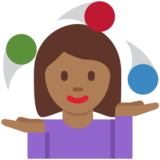 Woman Juggling: Medium-Dark Skin Tone on Twitter Twemoji 2.6