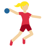 Woman Playing Handball: Medium-Light Skin Tone on Twitter Twemoji 2.6