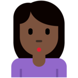 Woman Pouting: Dark Skin Tone on Twitter Twemoji 2.6