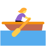 Woman Rowing Boat on Twitter Twemoji 2.6