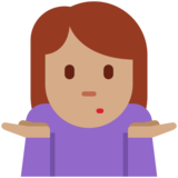 Woman Shrugging: Medium Skin Tone on Twitter Twemoji 2.6
