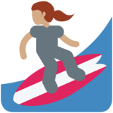 Woman Surfing: Medium Skin Tone on Twitter Twemoji 2.6