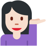 Woman Tipping Hand: Light Skin Tone on Twitter Twemoji 2.6