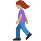Woman Walking: Medium Skin Tone on Twitter Twemoji 2.6