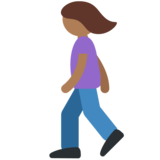Woman Walking: Medium-Dark Skin Tone on Twitter Twemoji 2.6