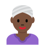 Woman Wearing Turban: Dark Skin Tone on Twitter Twemoji 2.6