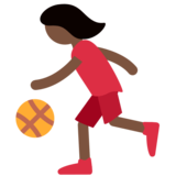 Woman Bouncing Ball: Dark Skin Tone on Twitter Twemoji 2.6
