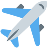 Airplane on Twitter Twemoji 2.7