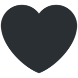 Black Heart on Twitter Twemoji 2.7