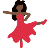 Woman Dancing: Dark Skin Tone on Twitter Twemoji 2.7