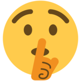 Shushing Face on Twitter Twemoji 2.7