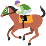 Horse Racing: Medium-Light Skin Tone on Twitter Twemoji 2.7