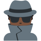 Man Detective: Dark Skin Tone on Twitter Twemoji 2.7