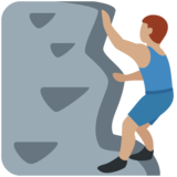 Man Climbing: Medium Skin Tone on Twitter Twemoji 2.7