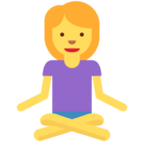 Woman in Lotus Position on Twitter Twemoji 2.7