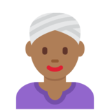 Woman Wearing Turban: Medium-Dark Skin Tone on Twitter Twemoji 2.7