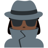 Woman Detective: Dark Skin Tone on Twitter Twemoji 11.1