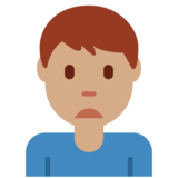 Man Frowning: Medium Skin Tone on Twitter Twemoji 11.1