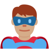 Man Superhero: Medium Skin Tone on Twitter Twemoji 11.1