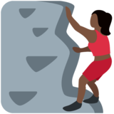 Woman Climbing: Dark Skin Tone on Twitter Twemoji 11.1