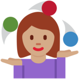 Woman Juggling: Medium Skin Tone on Twitter Twemoji 11.1
