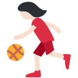 Woman Bouncing Ball: Light Skin Tone on Twitter Twemoji 11.1