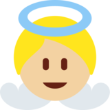 Baby Angel: Medium-Light Skin Tone on Twitter Twemoji 11.2