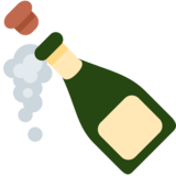 Bottle with Popping Cork on Twitter Twemoji 11.2
