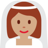 Person with Veil: Medium Skin Tone on Twitter Twemoji 11.2