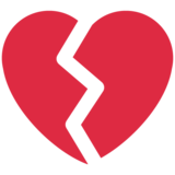 Broken Heart on Twitter Twemoji 11.2