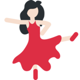 Woman Dancing: Light Skin Tone on Twitter Twemoji 11.2