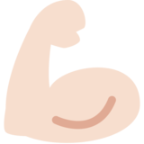 Flexed Biceps: Light Skin Tone on Twitter Twemoji 11.2