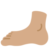 Foot: Medium Skin Tone on Twitter Twemoji 11.2