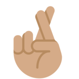 Crossed Fingers: Medium Skin Tone on Twitter Twemoji 11.2
