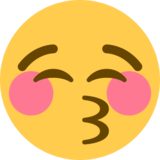 Kissing Face with Closed Eyes on Twitter Twemoji 11.2
