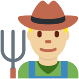 Man Farmer: Medium-Light Skin Tone on Twitter Twemoji 11.2