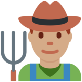 Man Farmer: Medium Skin Tone on Twitter Twemoji 11.2