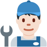 Man Mechanic: Light Skin Tone on Twitter Twemoji 11.2