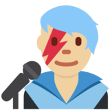 Man Singer: Medium-Light Skin Tone on Twitter Twemoji 11.2