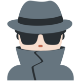 Man Detective: Light Skin Tone on Twitter Twemoji 11.2