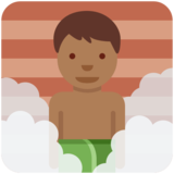 Man in Steamy Room: Medium-Dark Skin Tone on Twitter Twemoji 11.2