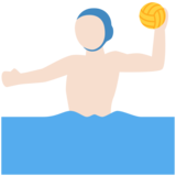 Man Playing Water Polo: Light Skin Tone on Twitter Twemoji 11.2